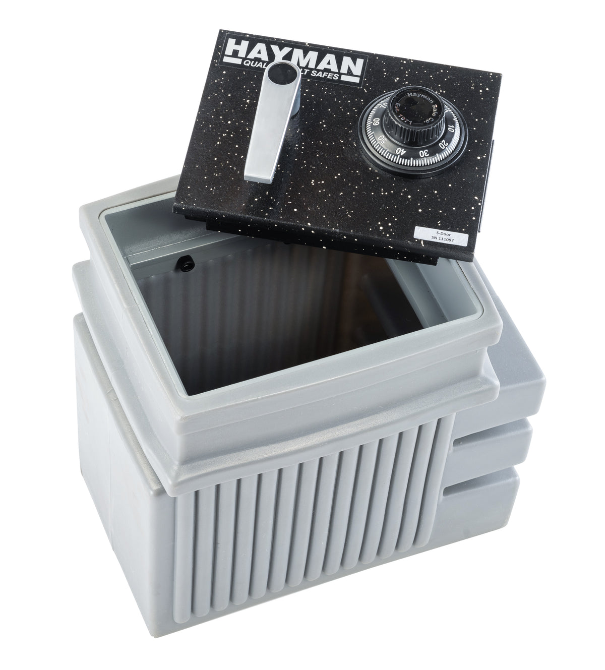 Hayman S1200B Polyethylene In-Floor Safe Door Open Angled View