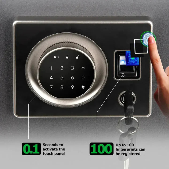 IslandSafe CBE45-BLK Biometric Security Safe Lock