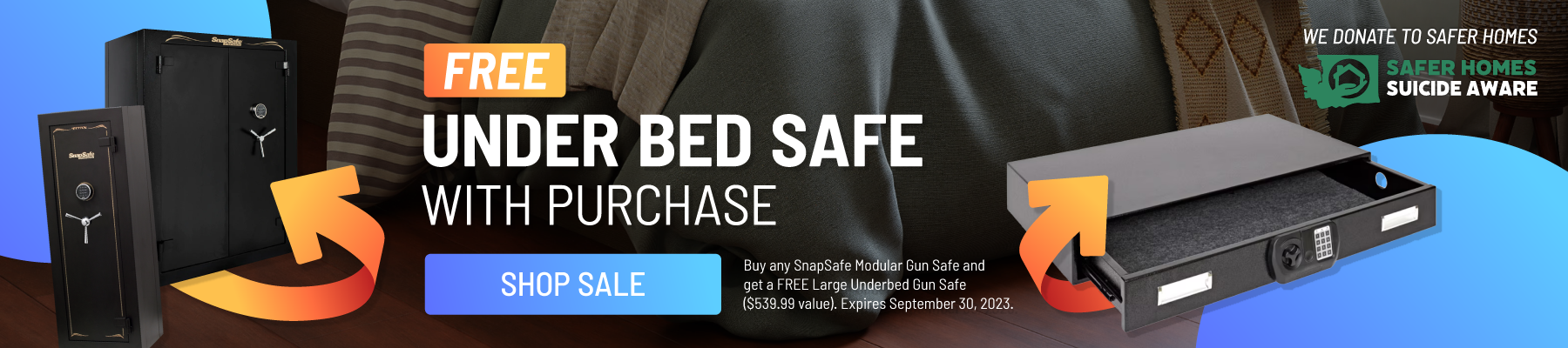 SnapSafe Free Under Bed Safe with Purchase