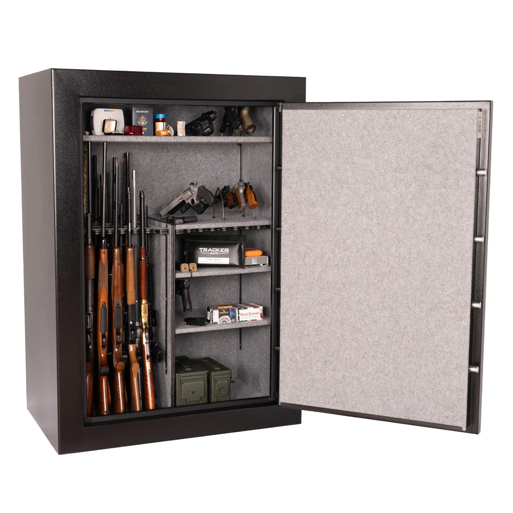 Tracker Safe E64 Gun & Rifle Safe 30 Minute Fire - Door Open Half Rifles and Half Other Items
