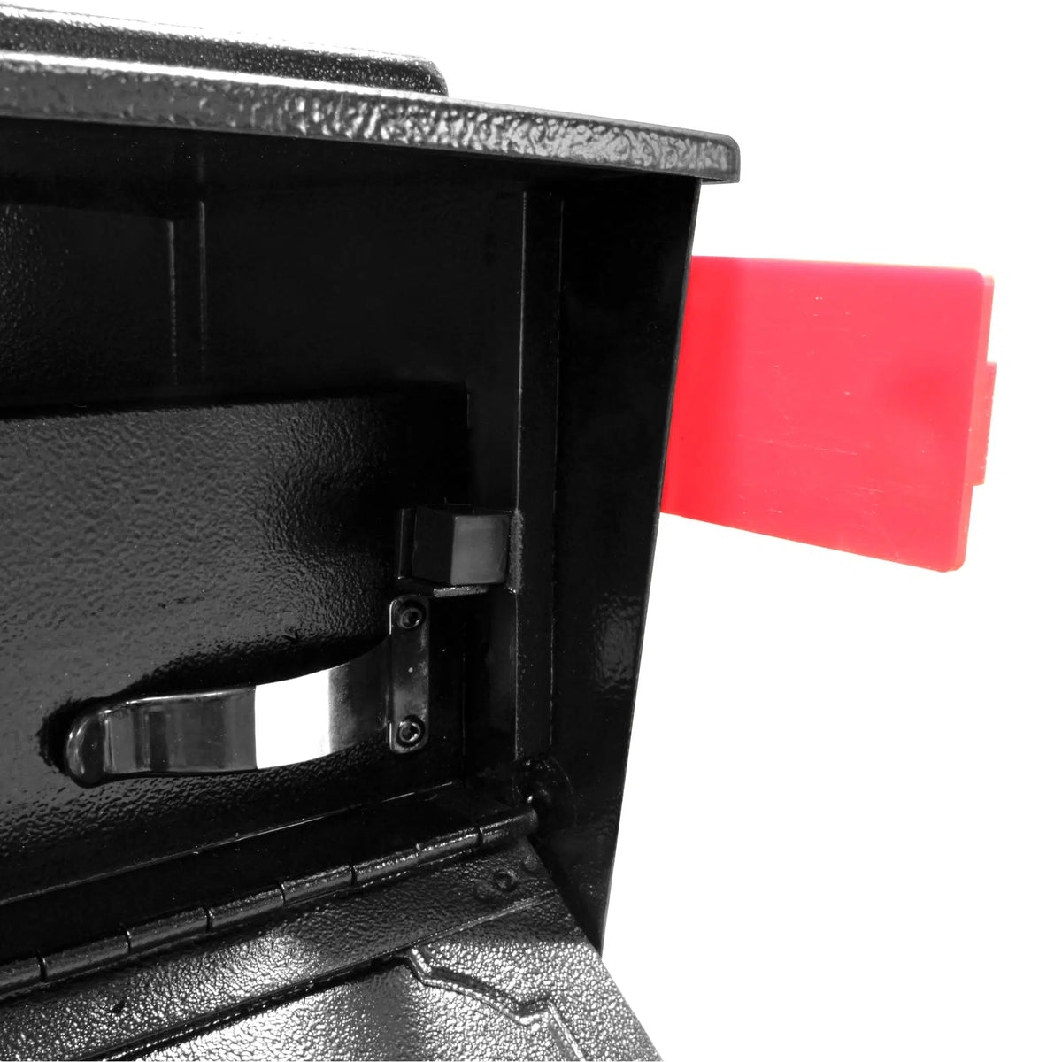 Mail Boss Townhouse Locking Wall Mount Mailbox Red Flag