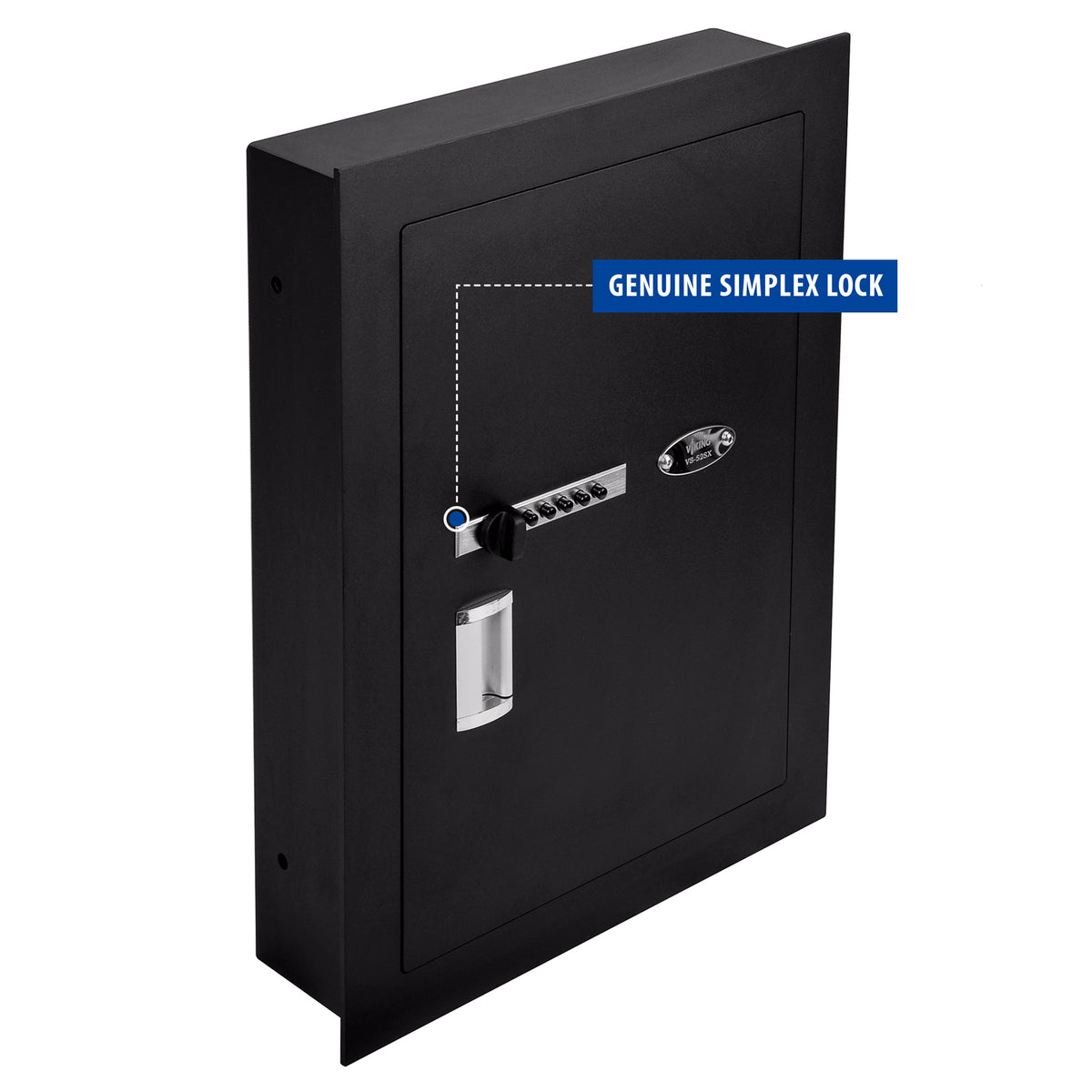 Viking VS-52SX Mechanical Hidden Wall Safe with Simplex Lock Black ...