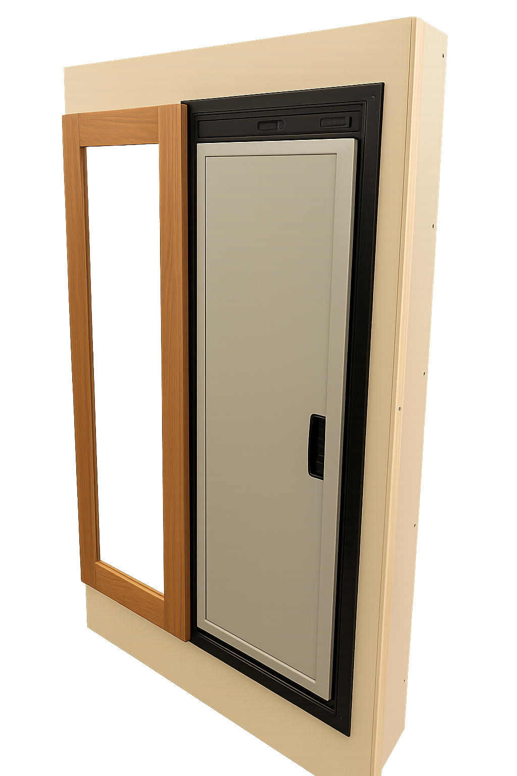 Go Secret Storage Full Length Sliding Concealment Mirror Cover for SnapSafe Tall Wall Safe