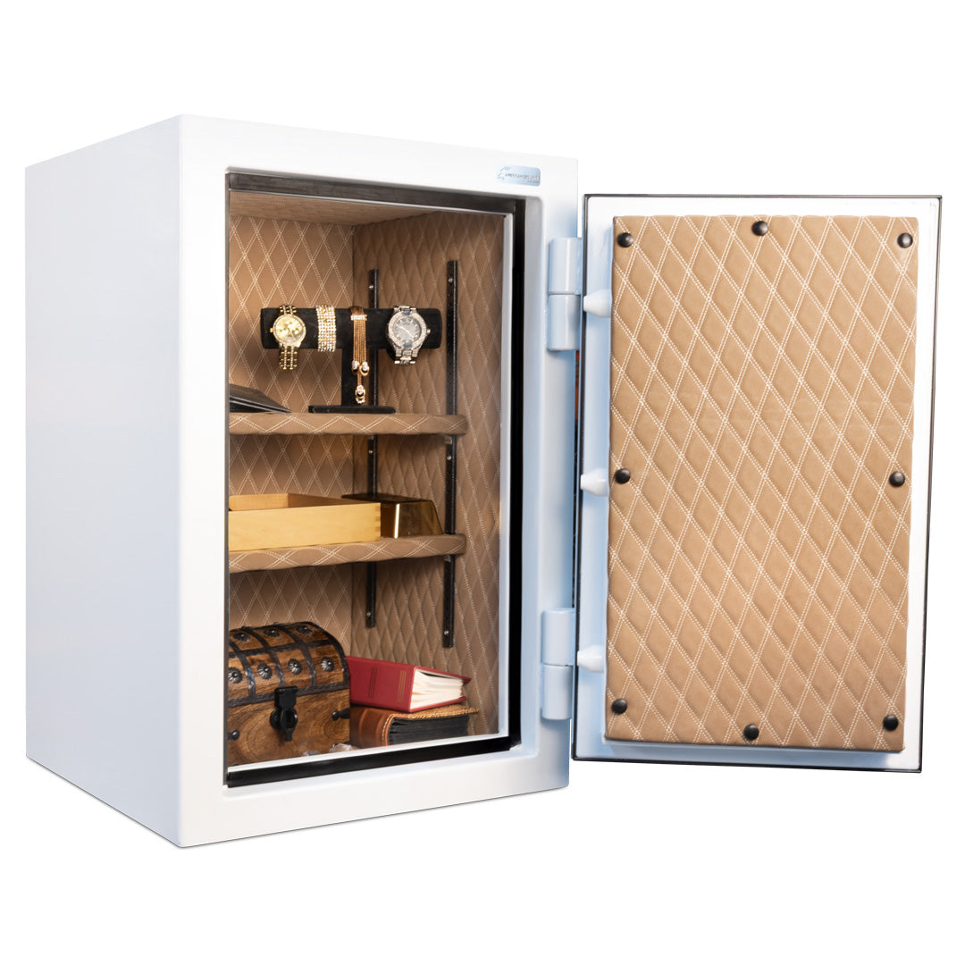 AMSEC AM3020PLUS White Home Security Safe with LED Light Full