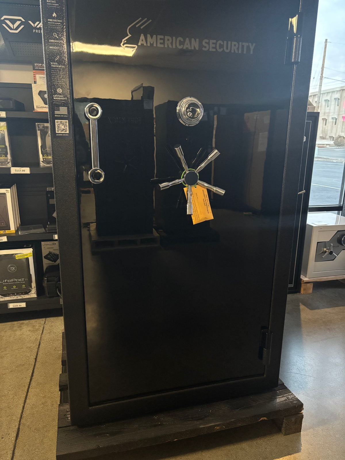 AMSEC BFX6636 Two Tone Black Gloss Door Textured Black Body Open Box 2