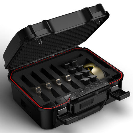 Vaultek Lifepod XTBi High Capacity Weather Resistant Biometric Firearm Case with Pluck Foam Open Full