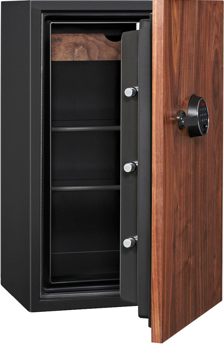 Phoenix DBAUM 800 Luxury Safe with Genuine Walnut Exterior Door Front