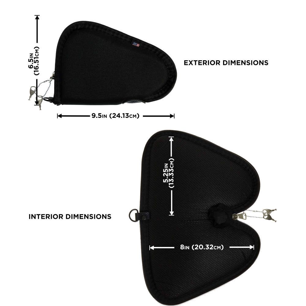 Allen 74-8 Endura Locking Handgun Case Black 8"