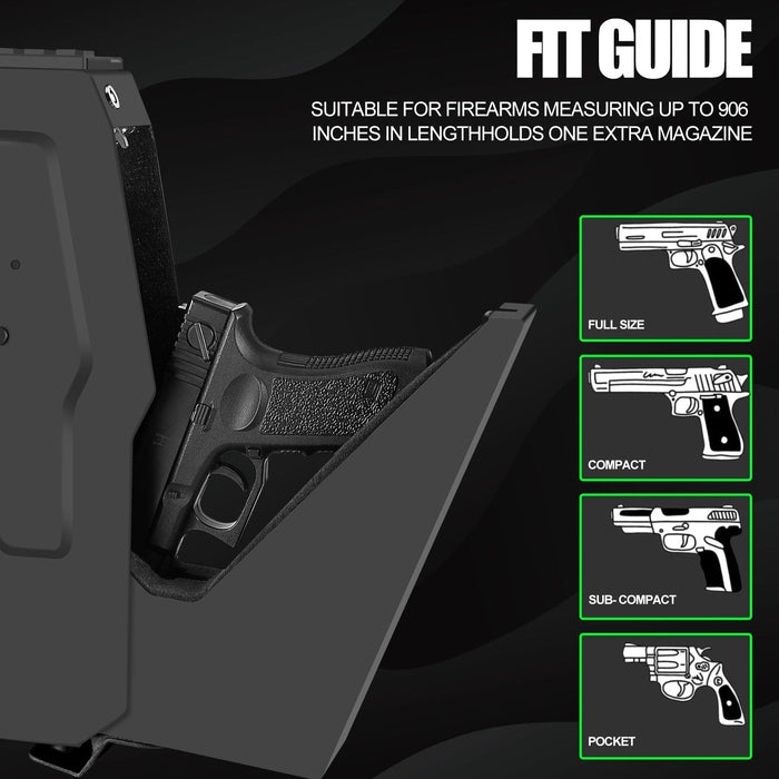 Langger LAPS007 Biometric Hidden Mounted Handgun Safe Fit Guide