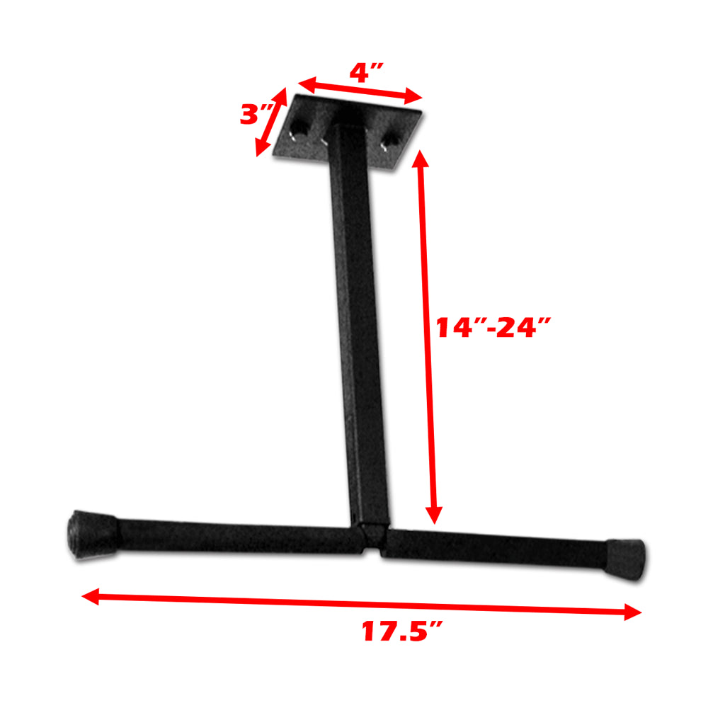 Hold Up Displays Ceiling Mount 4 Bow Holder - HD14 Dimensions