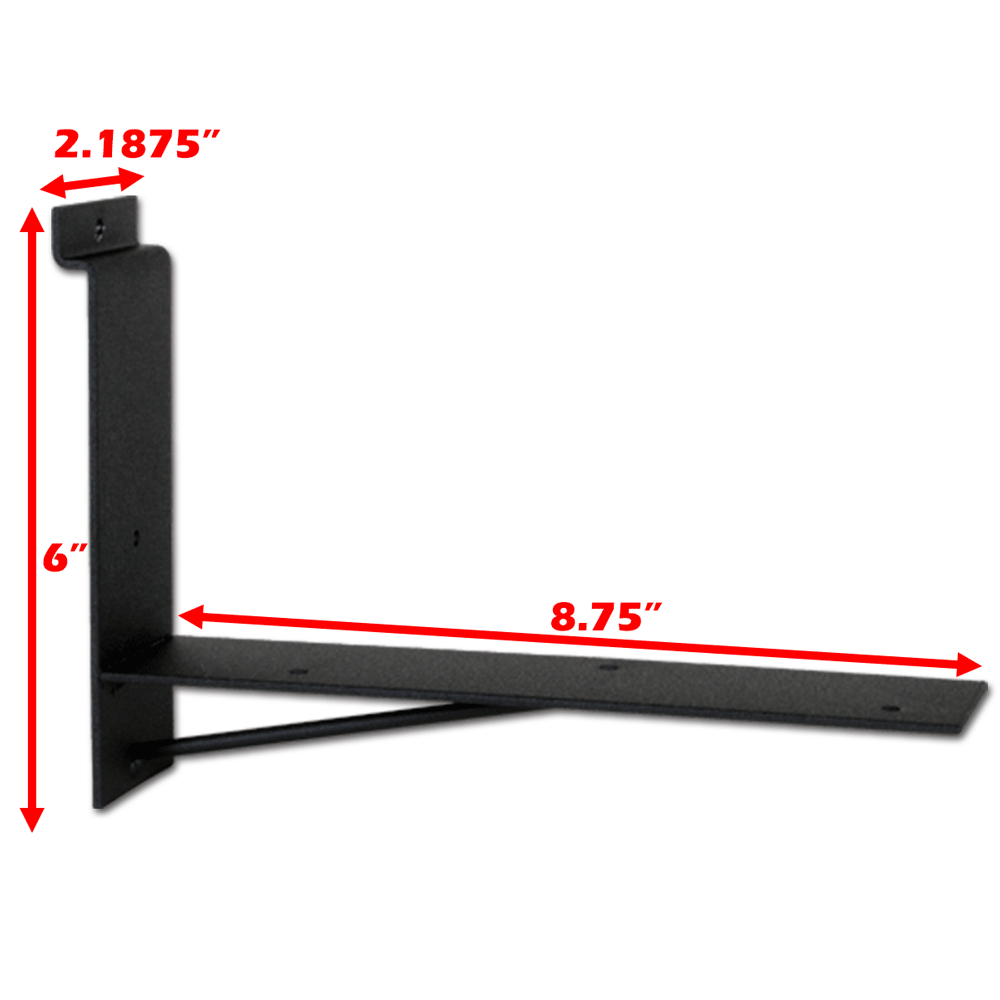 Hold Up Displays Slatwall Shelf Bracket 8" - HD27-8 Dimensions
