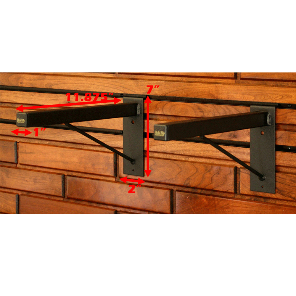 Hold Up Displays Support Arms - Slatwall - HD28 Dimensions