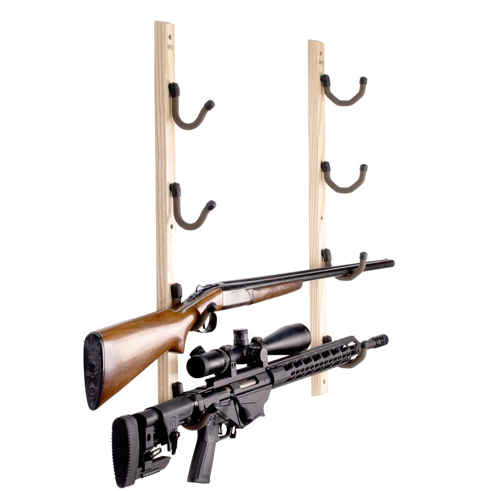 Hold Up Displays Hardwood Horizontal Firearm/Fishing Rod Rack - HD12