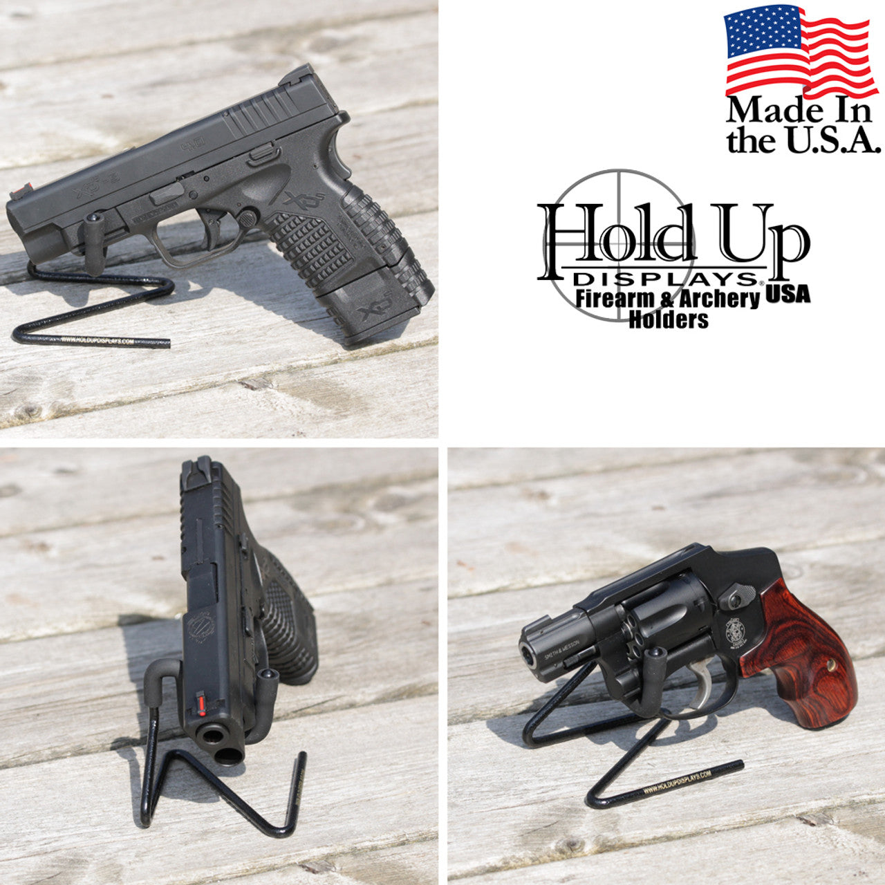 Hold Up Displays Single Pistol Holder HD47