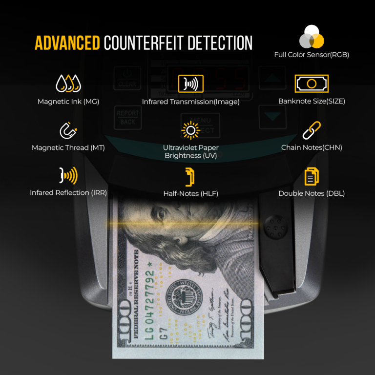 Kolibri KCD-2000 All Orientation 2-in-1 Counterfeit Money Detector and Bill Counter Advanced Counterfeit Detection