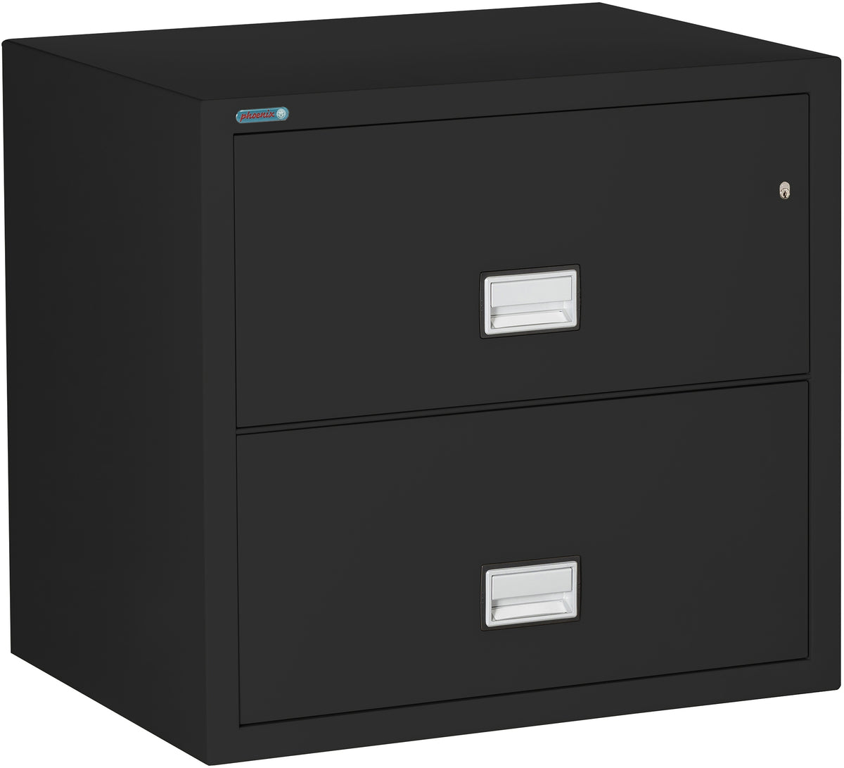 Phoenix Safe LAT2W31 31&quot; 2 Drawer Lateral Size Fire File Cabinet Black