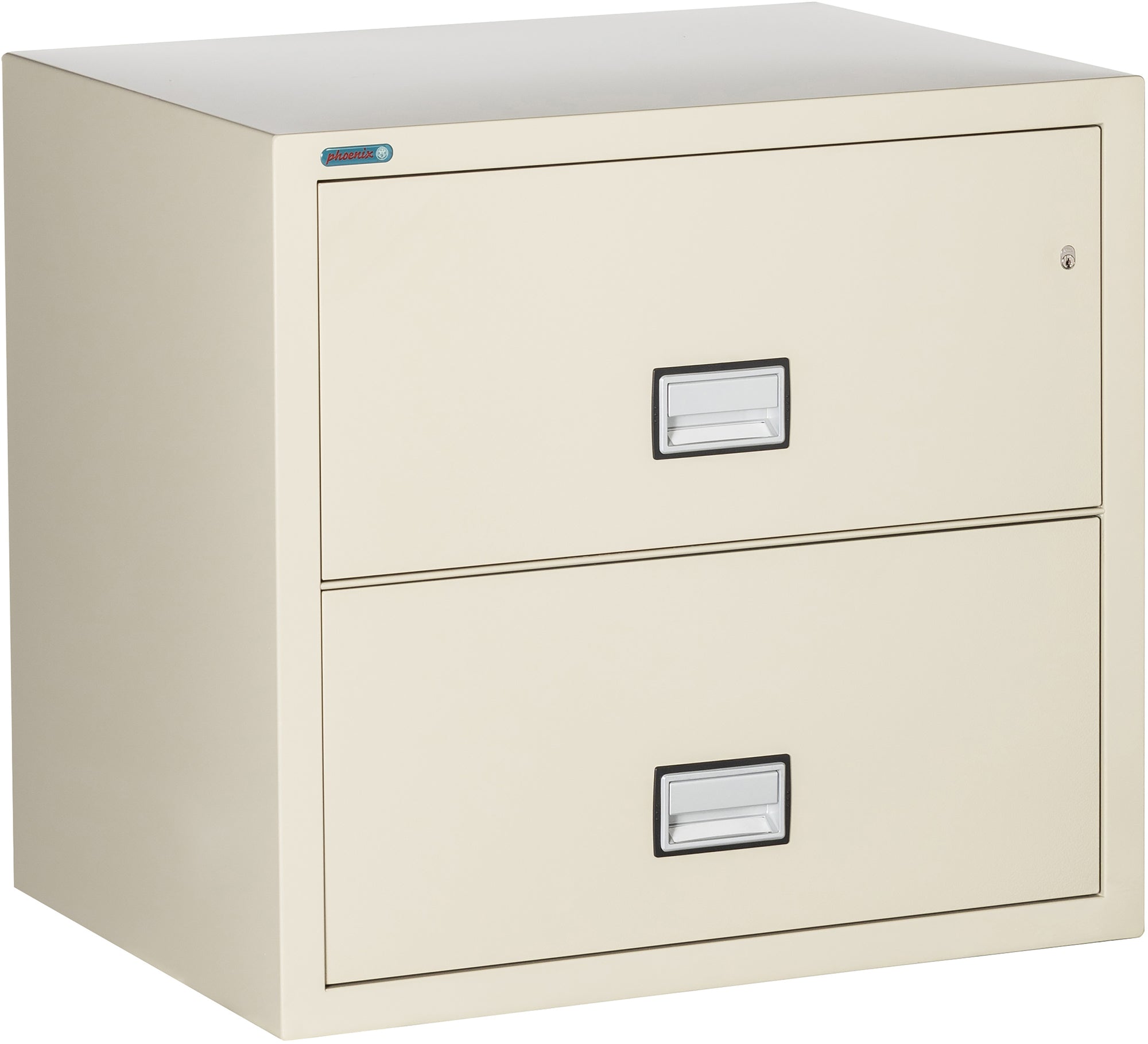 Phoenix Safe LAT2W31 31" 2 Drawer Lateral Size Fire File Cabinet Putty