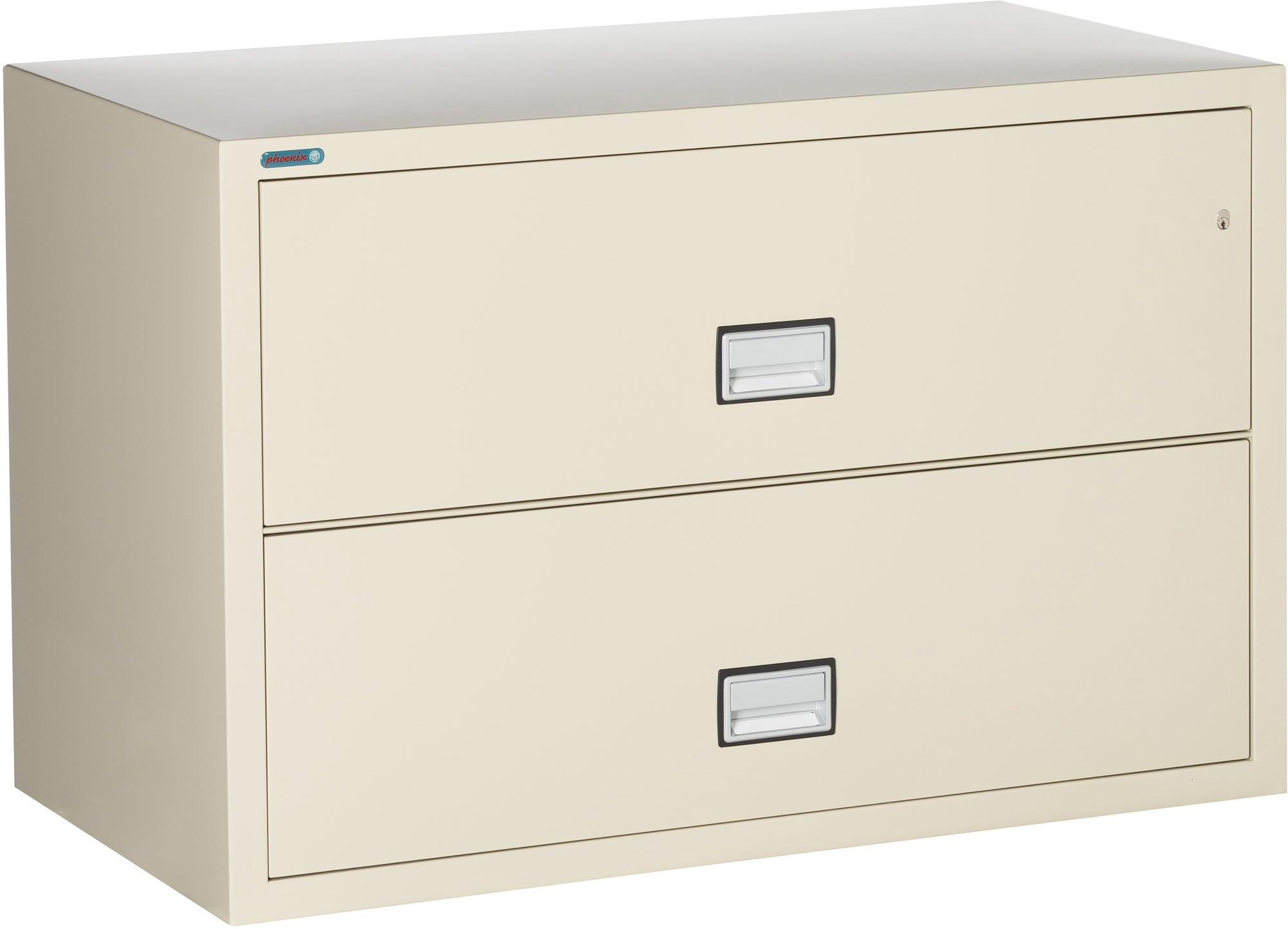 Phoenix Safe LAT2W44 44" 2 Drawer Lateral Size Fire File Cabinet Putty