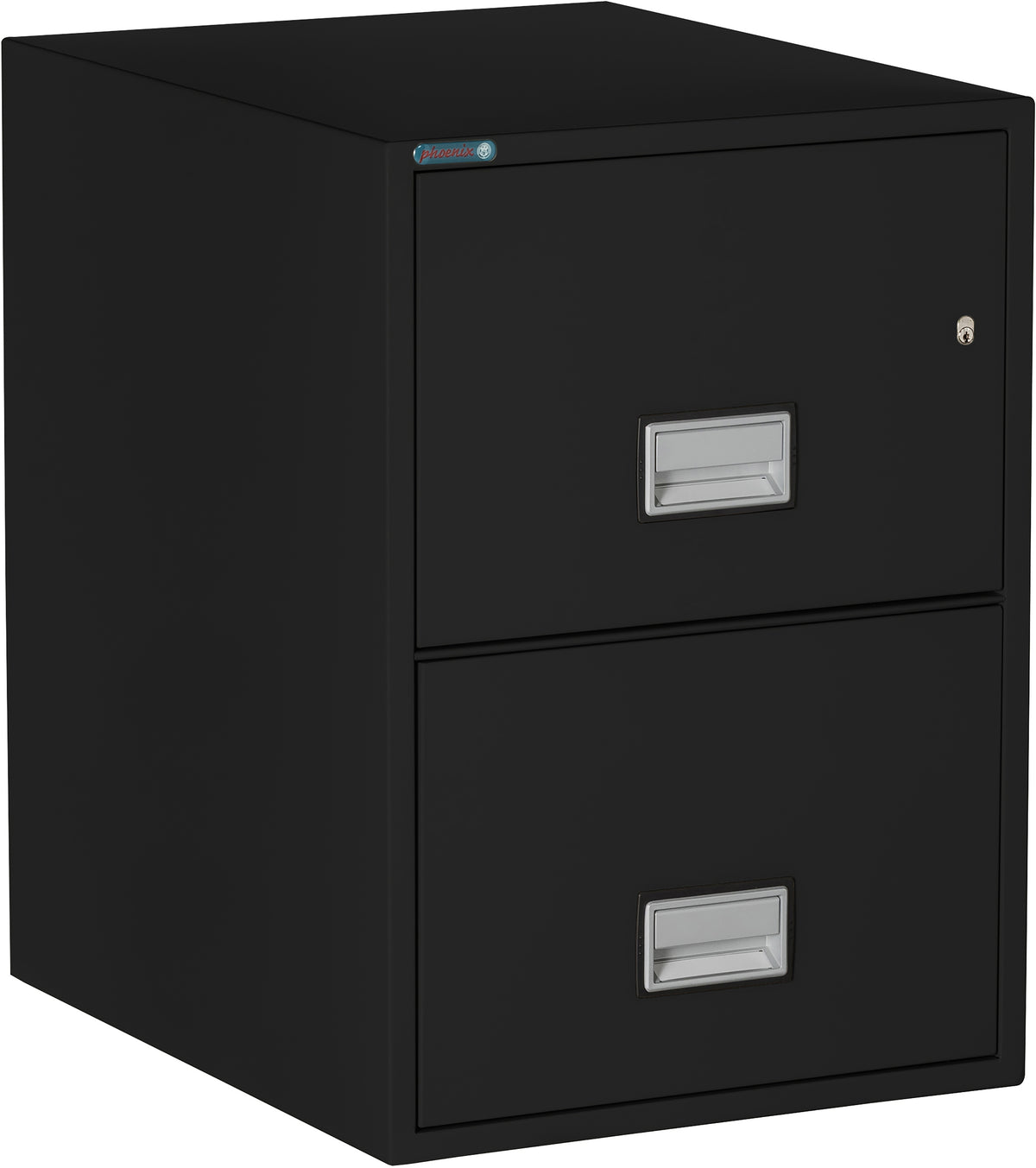 Phoenix Safe LGL2W25 25 inch 2 Drawer Legal Size Fire File Cabinet Black