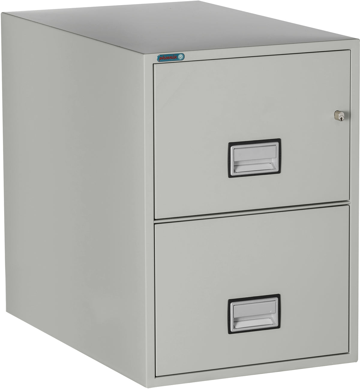 Phoenix Safe LGL2W31 31&quot; 2 Drawer Legal Size Fire File Cabinet Light Gray
