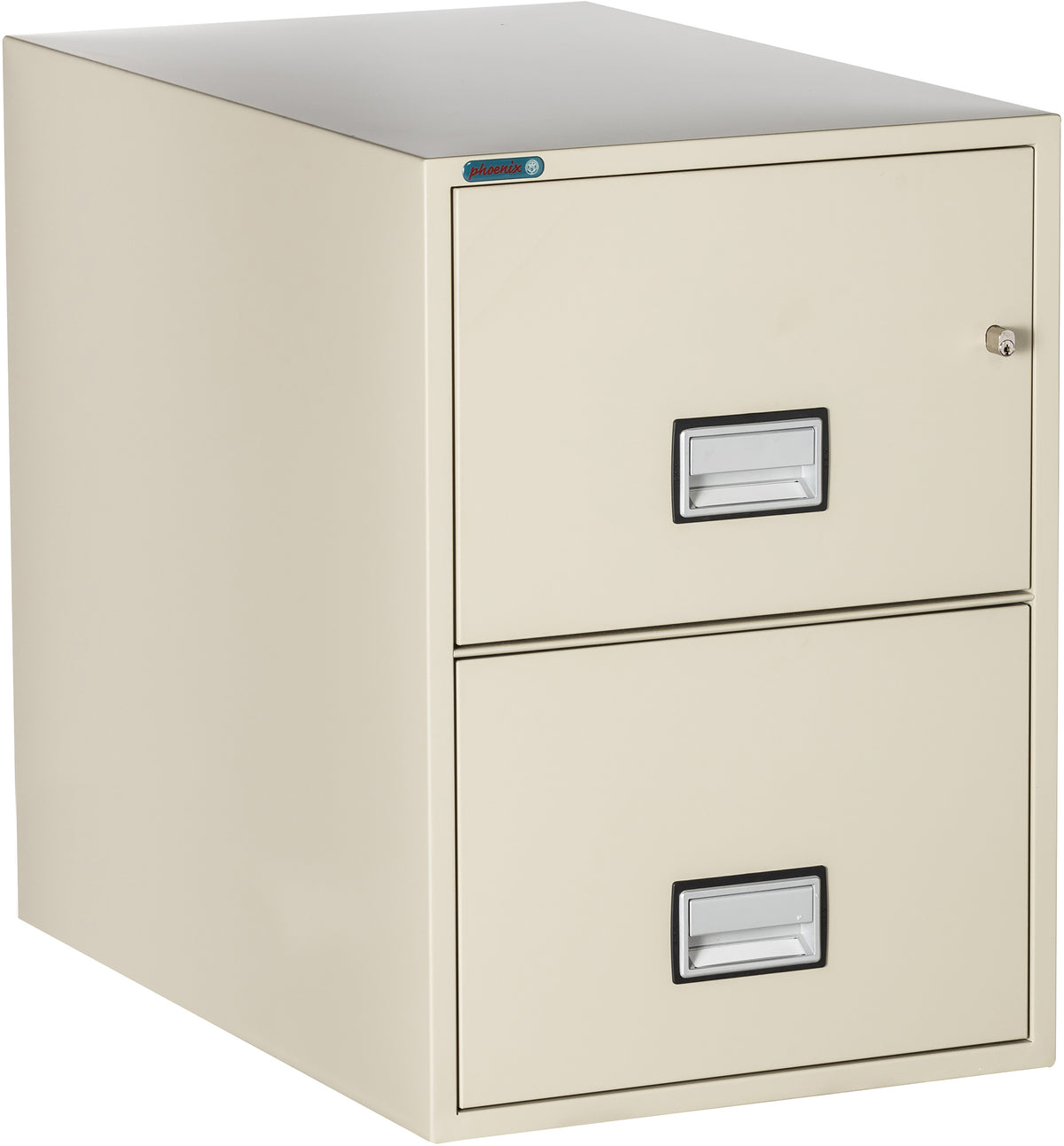 Phoenix Safe LGL2W31 31&quot; 2 Drawer Legal Size Fire File Cabinet Putty