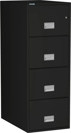Phoenix Safe LGL4W31 31" 4 Drawer Legal Size Fire File Cabinet Black