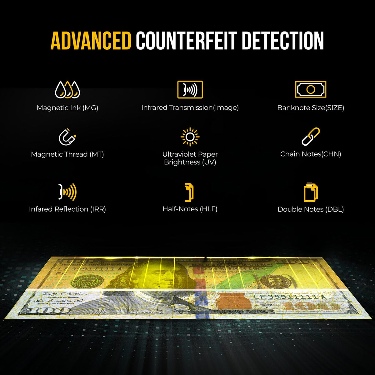 Kolibri KBR-500 Mixed Bill Counter Advanced Counterfeit Detection