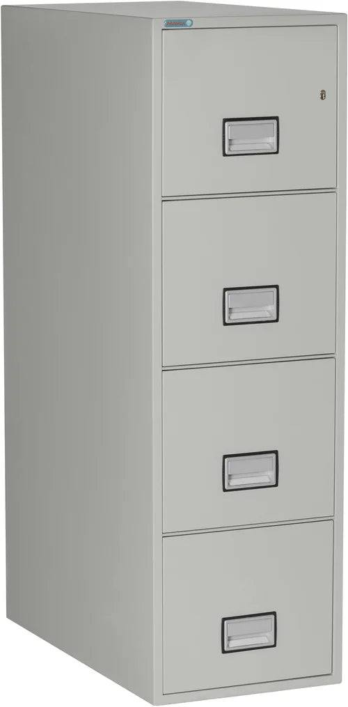 Phoenix Safe LTR4W31 31" 4 Drawer Letter Vertical Fire File Cabinet Putty