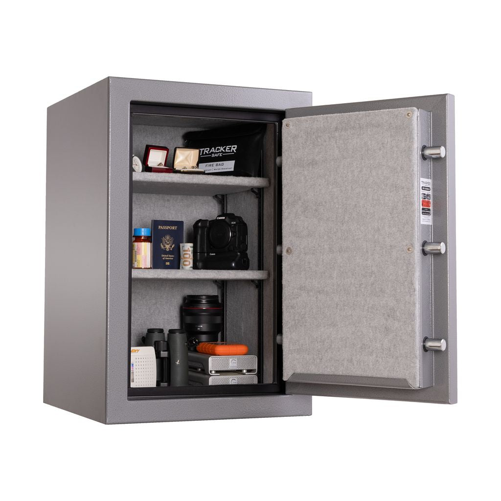 Tracker Safe HS30 Home Security Safe Door Open with items inside 3