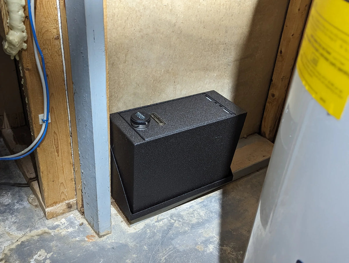 Console Vault Universal Multi-Safe - Mounted Safe Solution for Your Home Top View Mounted