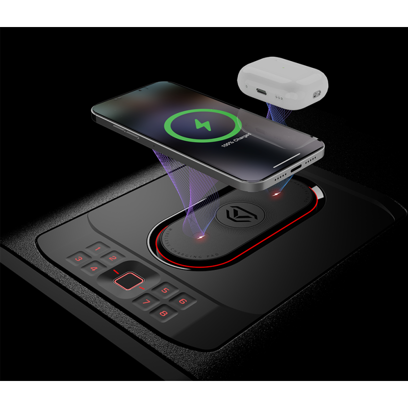 Vaultek DS5i Biometric Smart Station Slider with Phone and Airpods