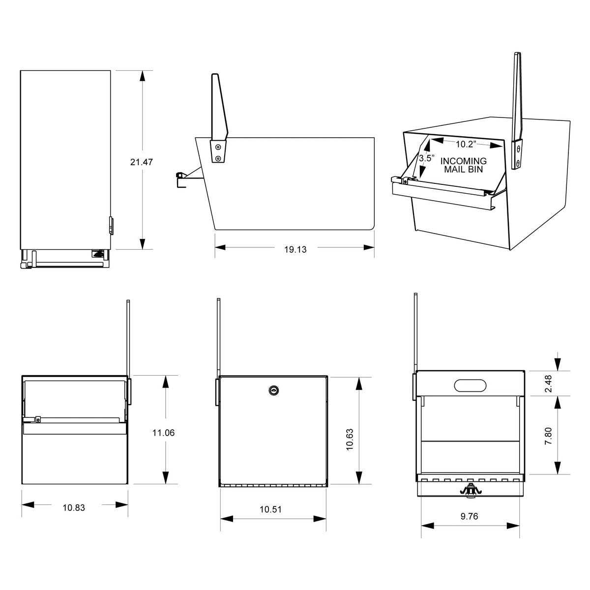 Mail Boss Mail Manager Street Safe Rear Locking Mailbox Dimensions