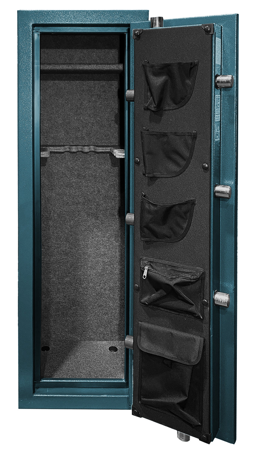 Hollon Dominion 11 Gun Safe Teal Door Open