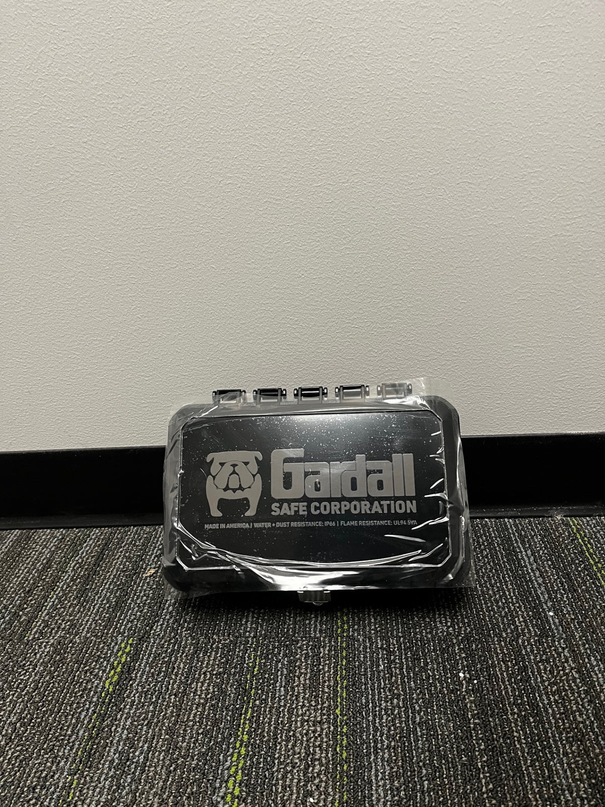 The safe comes with a free Gardall Dry Vault. That is water, dust, and fire resistant.  