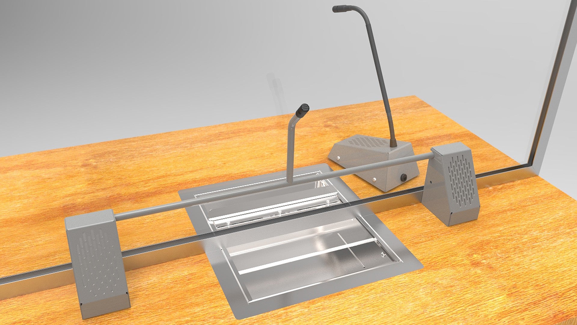 Contacta STS-K001 Bridge Bar Window Intercom System Main Image Render