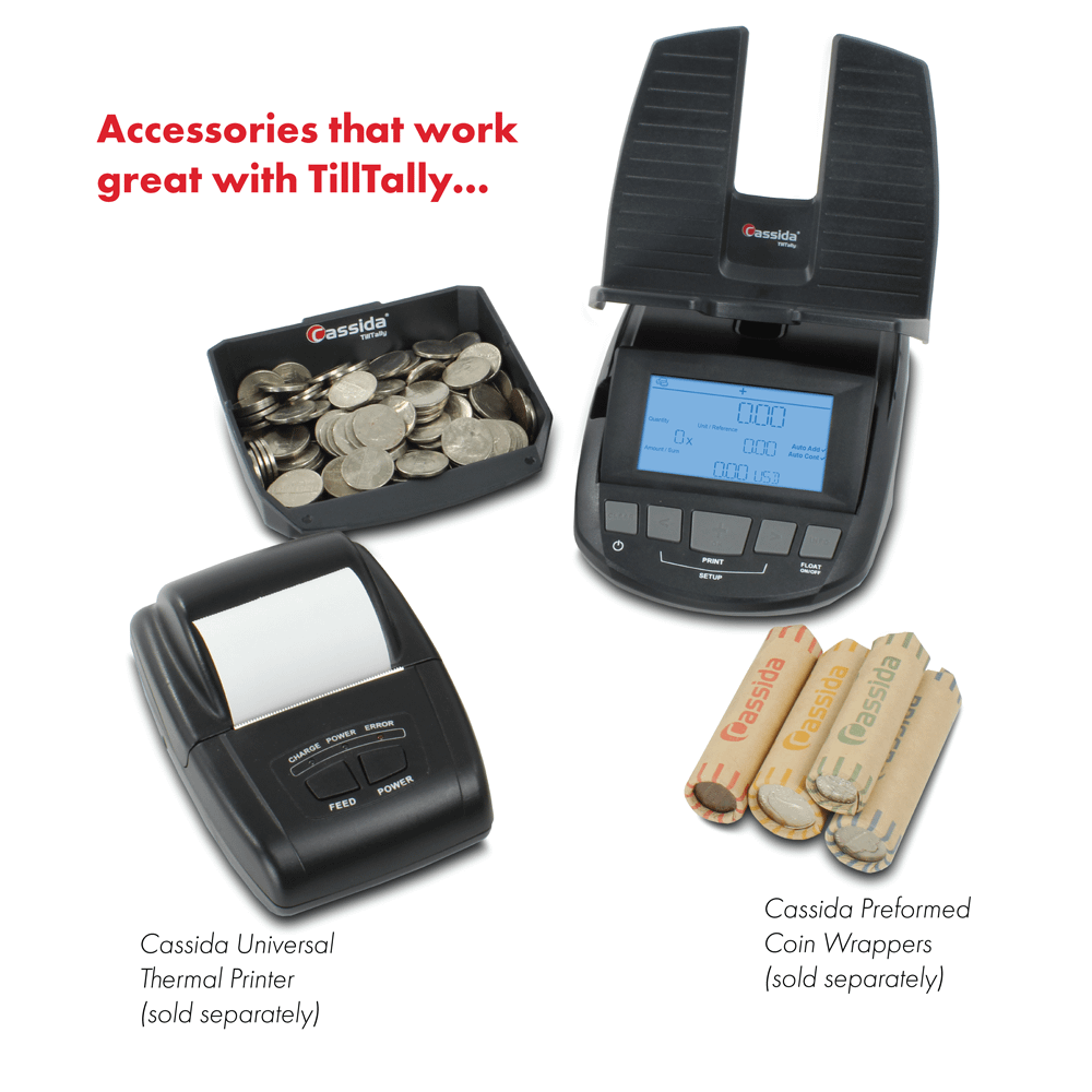 Cassida TillTally Professional Bill &amp; Coin Counting Scale Accessories