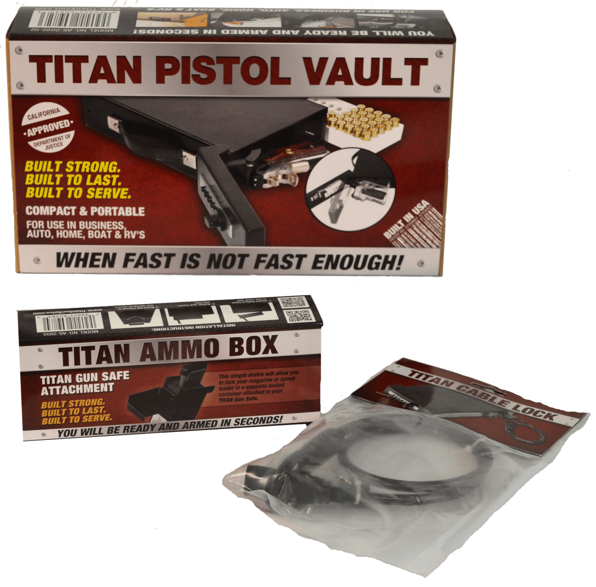 Titan Gun Safe Pistol Vault Bundle Boxed Up