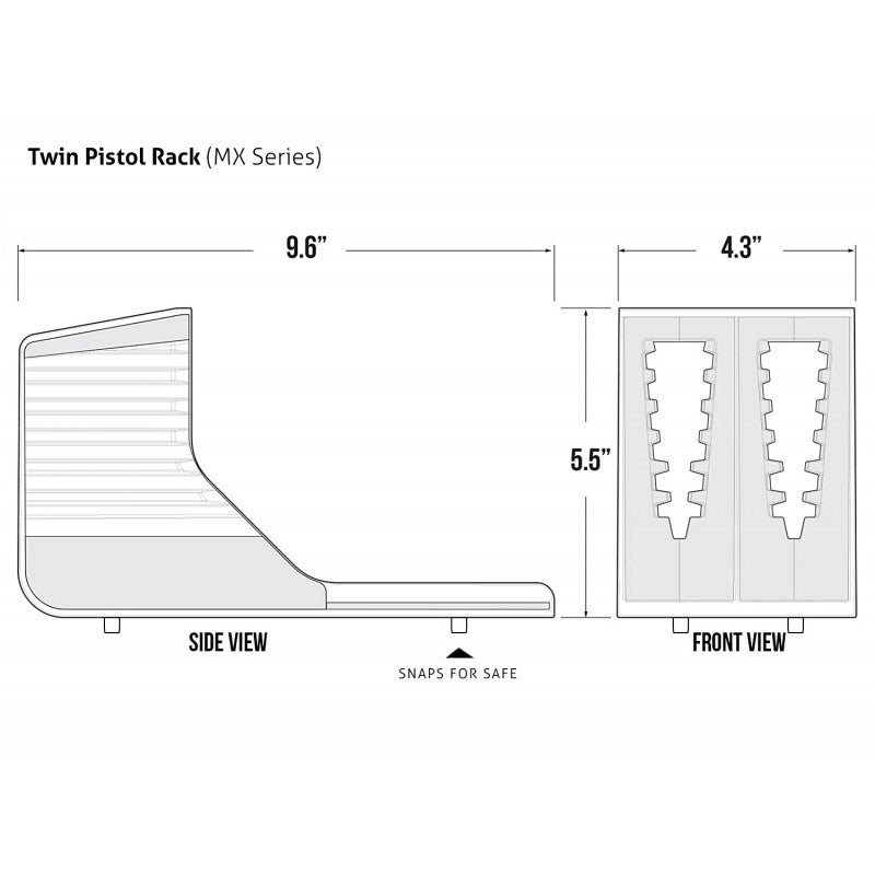 Vaultek TPR-2 Twin Pistol Rack
