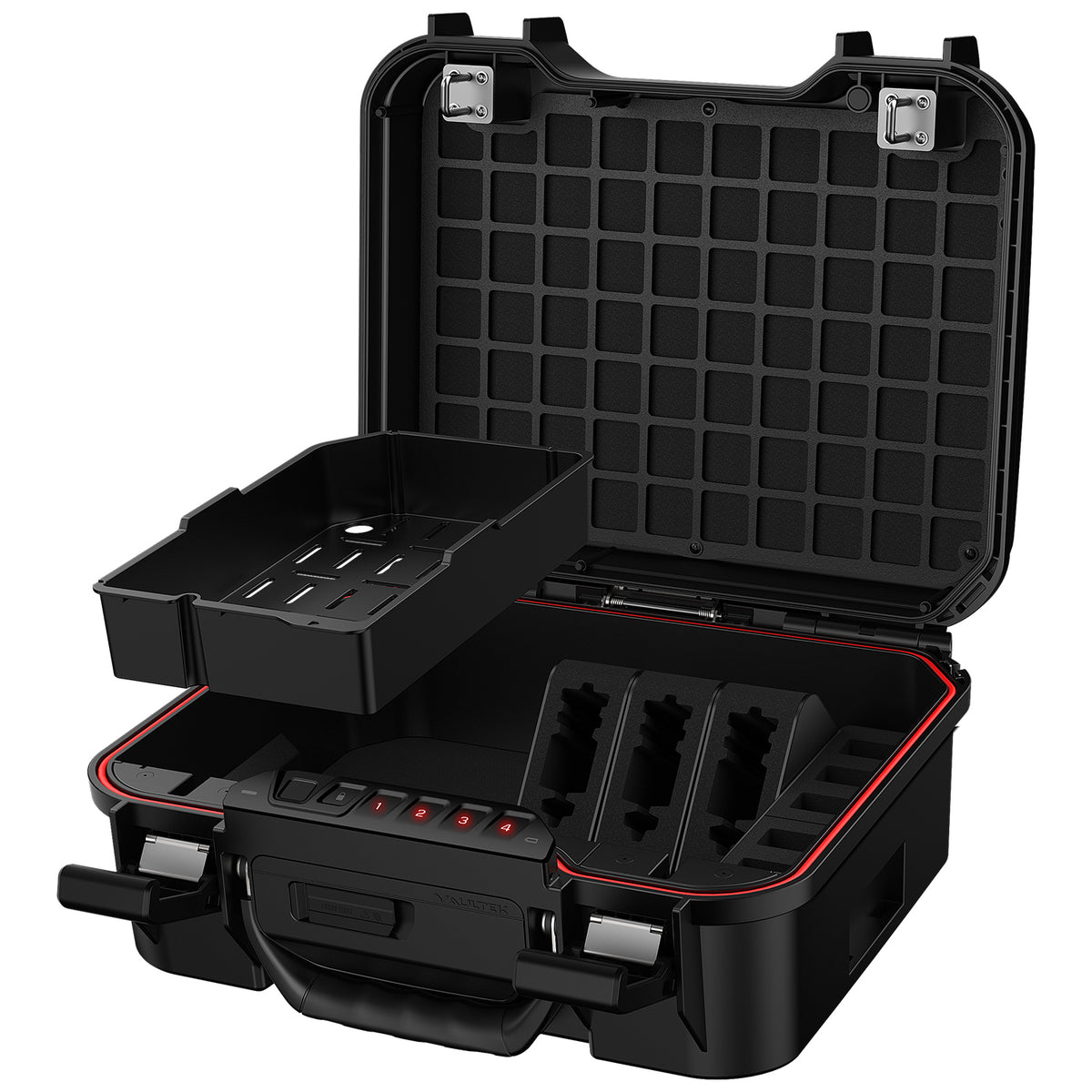 Vaultek Lifepod XT3i High Capacity Weather Resistant Firearm Case Tactical Model Open