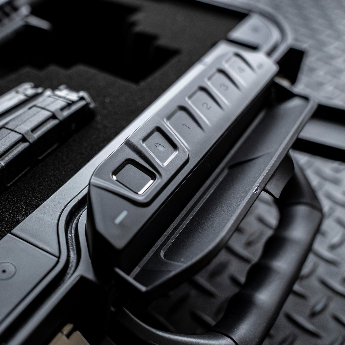 Vaultek Lifepod XT1i High Capacity Weather Resistant Firearm Case with Pluck Foam Lock Titanium Gray