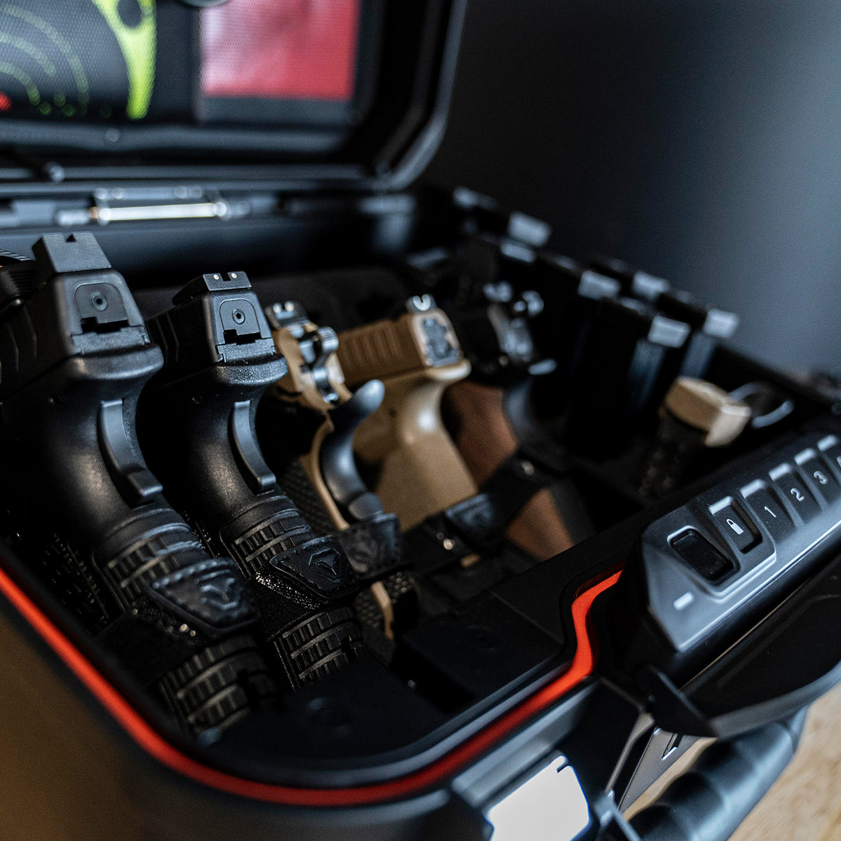 Vaultek Lifepod XT2i High Capacity Weather Resistant Firearm Case Enthusiast Model Open