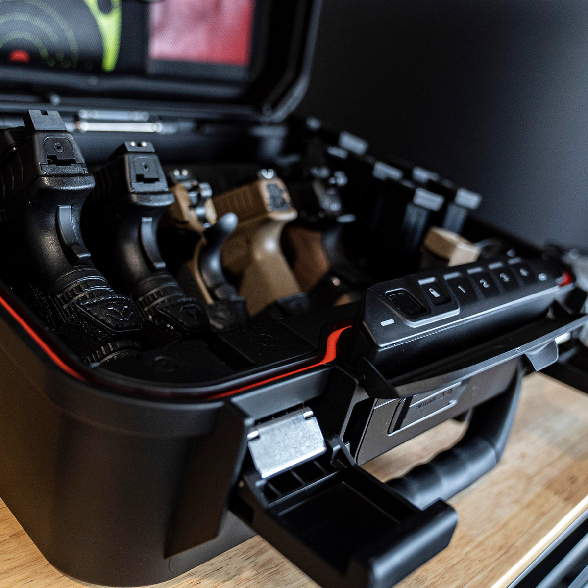 Vaultek Lifepod XT2i High Capacity Weather Resistant Firearm Case Enthusiast Model Open 2