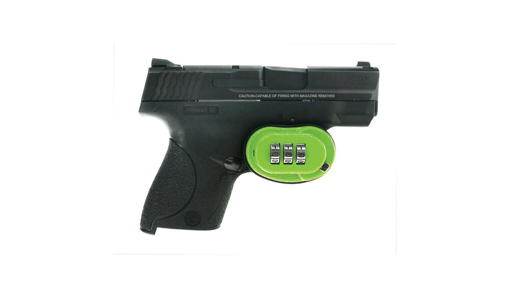 Lockdown Combination Trigger Lock Installed on Handgun