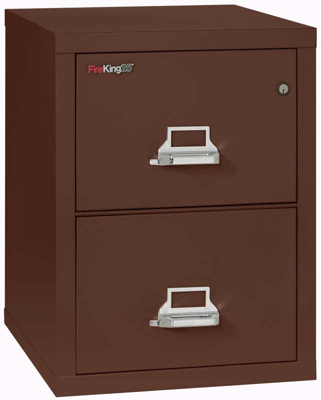 FireKing 2-1825-C Two Drawer Letter 25&quot; D Fire File Cabinet Brown