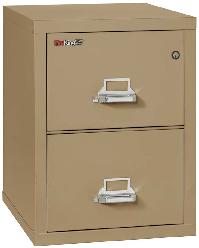 FireKing 2-1825-C Two Drawer Letter 25&quot; D Fire File Cabinet Sand