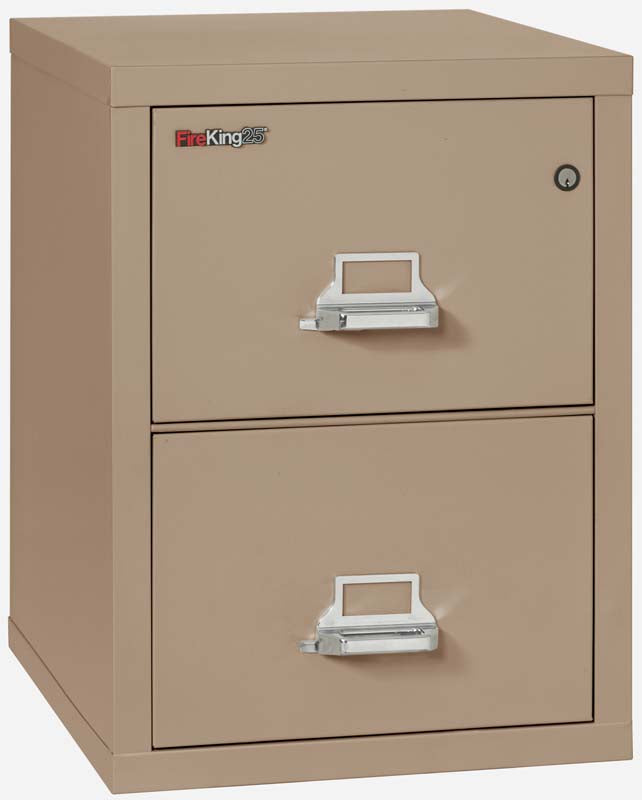 FireKing 2-1825-C Two Drawer Letter 25&quot; D Fire File Cabinet Taupe