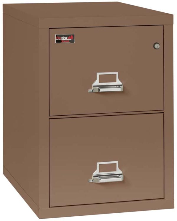FireKing 2-1929-2 Two-Hour Two Drawer Vertical Letter Fire File Cabinet Tan