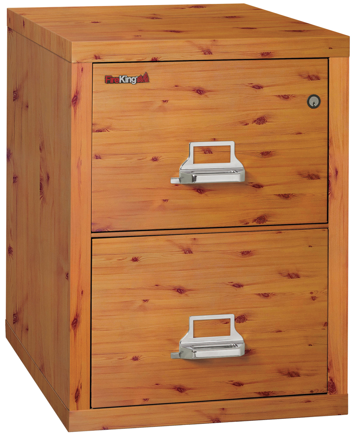 FireKing 2-2125-C Premium Designer Two Drawer Legal 25&quot; D Fire File Cabinet Knotty Pine