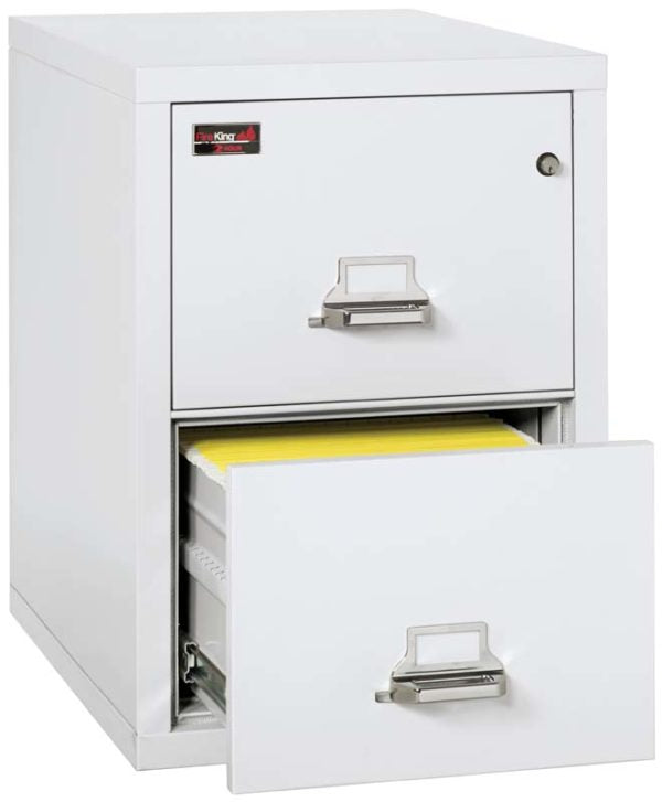 FireKing 2-2130-2 Two-Hour Two Drawer Vertical Legal Fire File Cabinet Arctic White