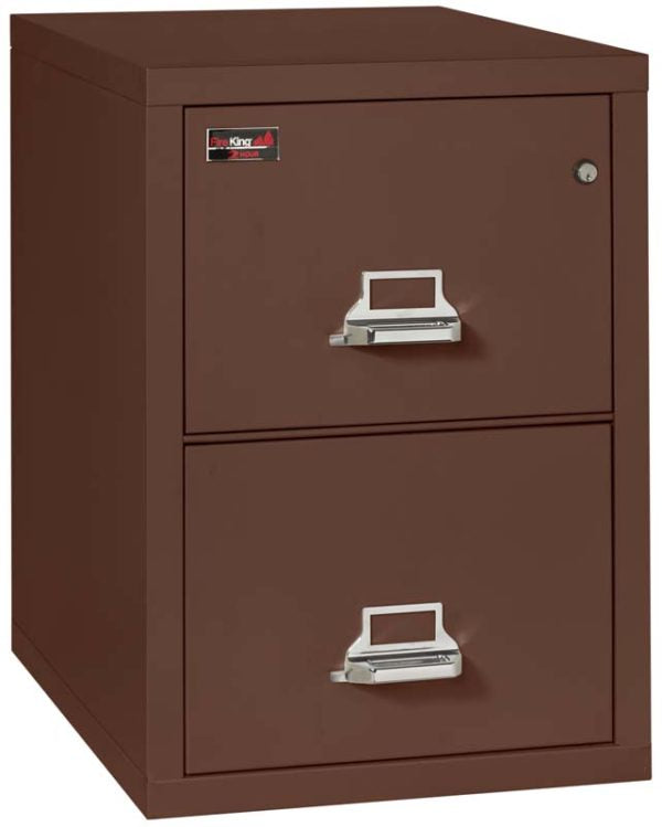 FireKing 2-2130-2 Two-Hour Two Drawer Vertical Legal Fire File Cabinet Brown